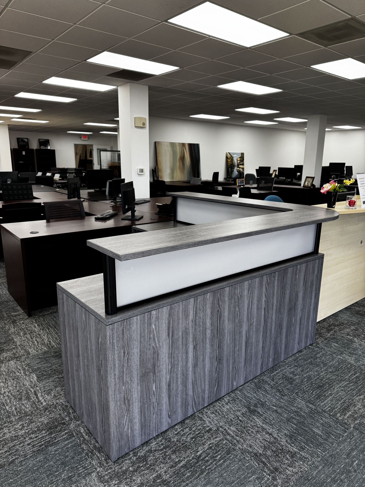 L Shaped Reception Desk