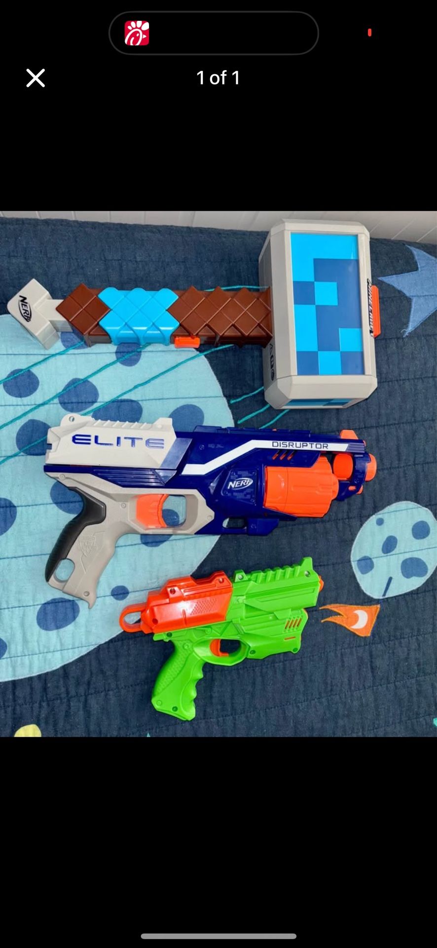 Nerf Gun Set Of 3