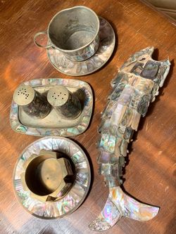 Vtg Mexican Abalone S&P fish etc