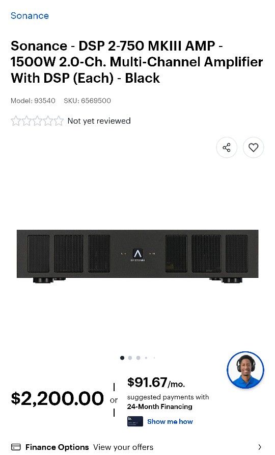 Sonance Dsp2-750 MKii Amplifier