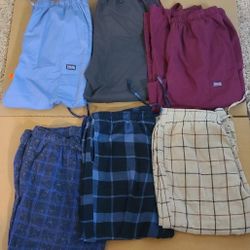 Mens scrubs and pajama pants size large - 6 pairs ( lot 3)