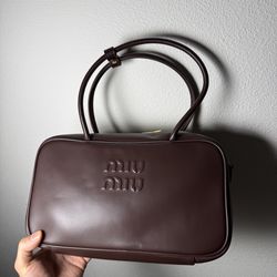 Miu Miu Brown Leather Handbag  Authentic