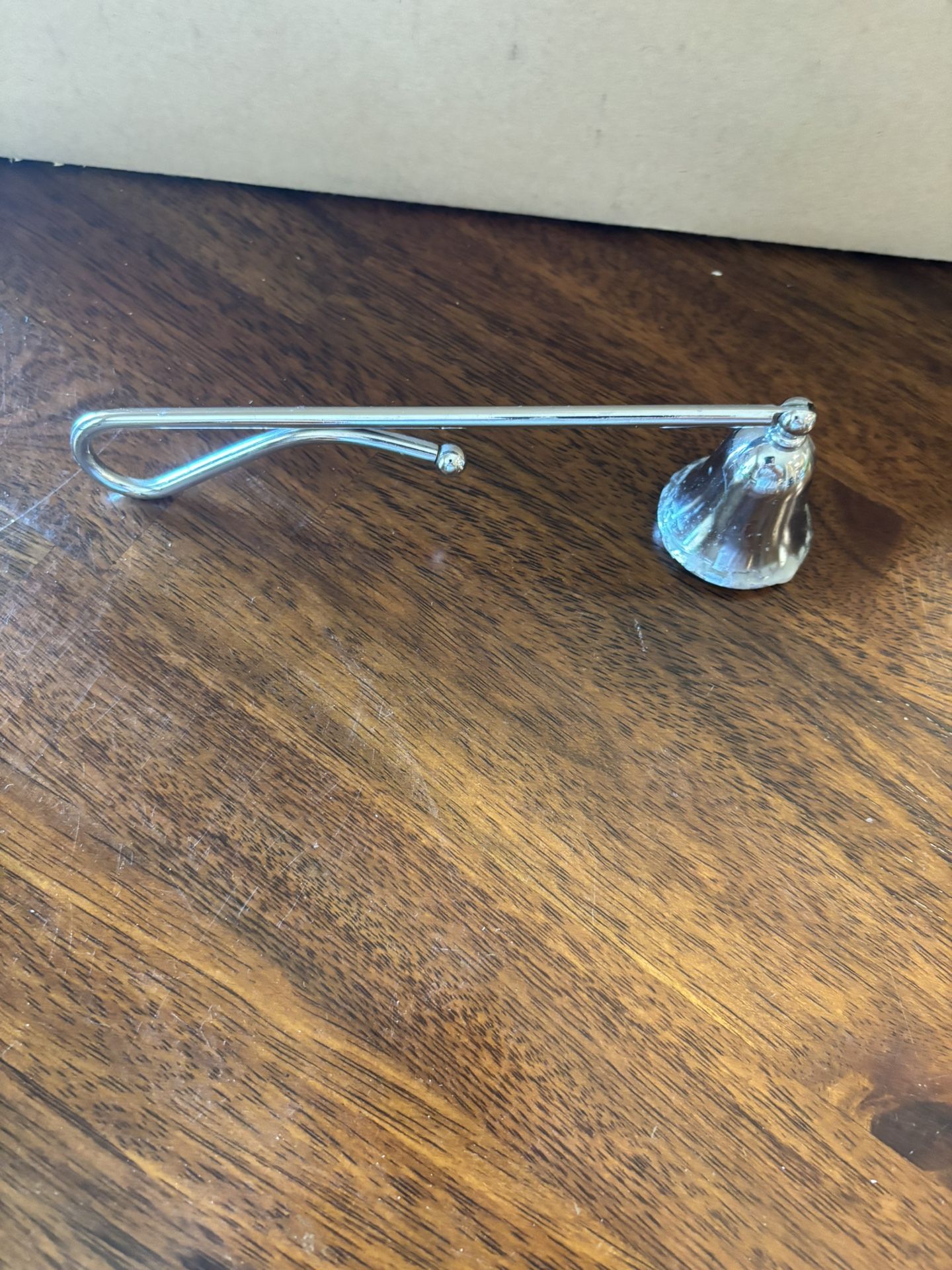 Vintage PartyLite Chrome Candle Snuffer Hooked Handle in good condition.
