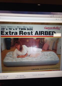 Blowup twin bed. $20. New Pump is $20 also.