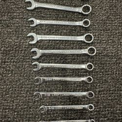 Vintage 43441 Craftsman -V- "Super-tuff" Combination Ignition 10 pc. Wrench Set