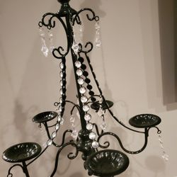 Black Rhinestone Decorative Backdrop/Home Candle Chandelier (with hanging hook)