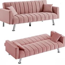Pink Futon Sofa