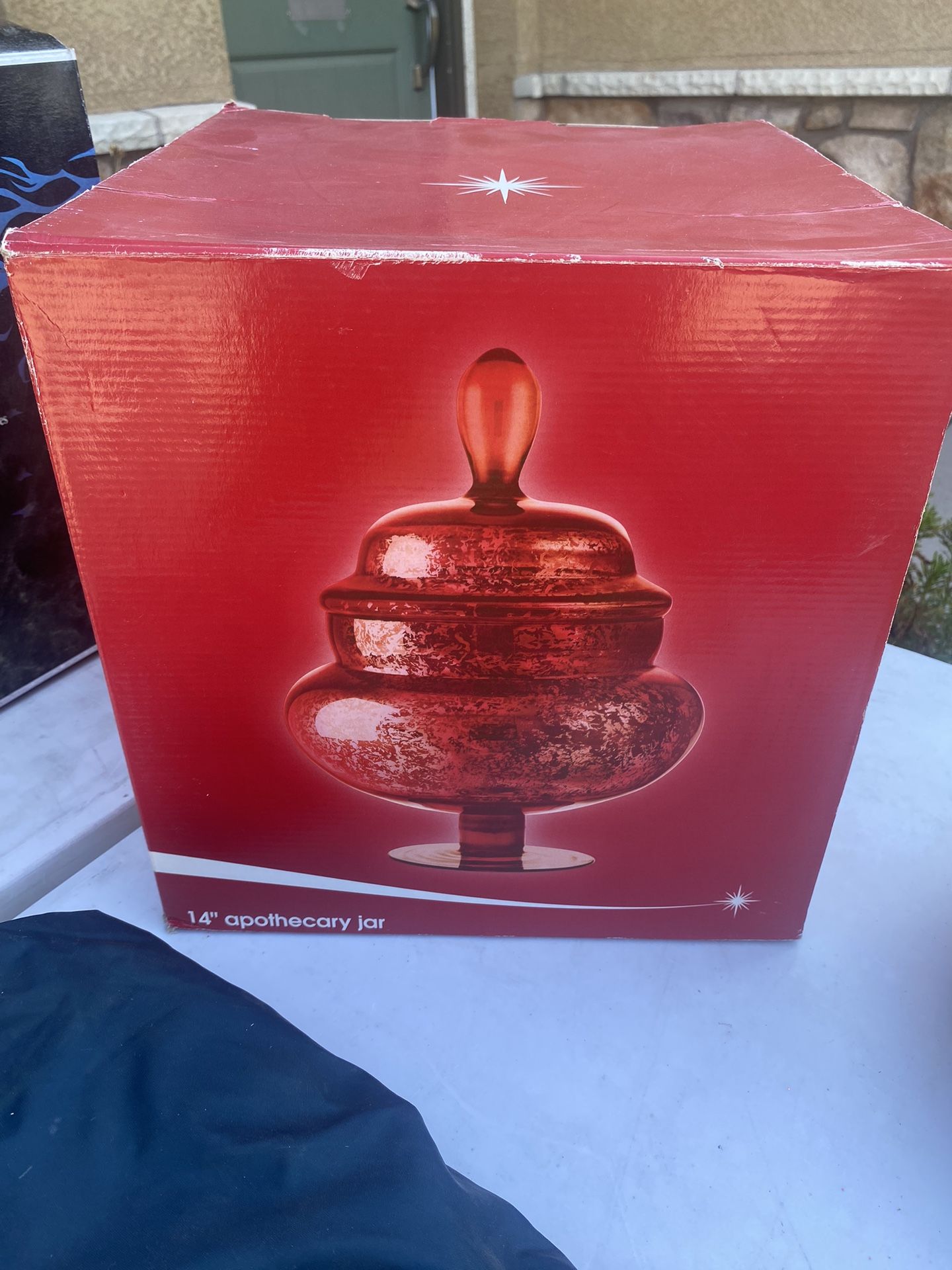 14 Inch Beautiful Red Apothecary Jar 