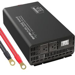 Solar Backup 3000W/6000W Peak, 640wh LiFePO4 10 Year Deep Cycle Battery, 50W Solar Panel, Wall Charger, Controller