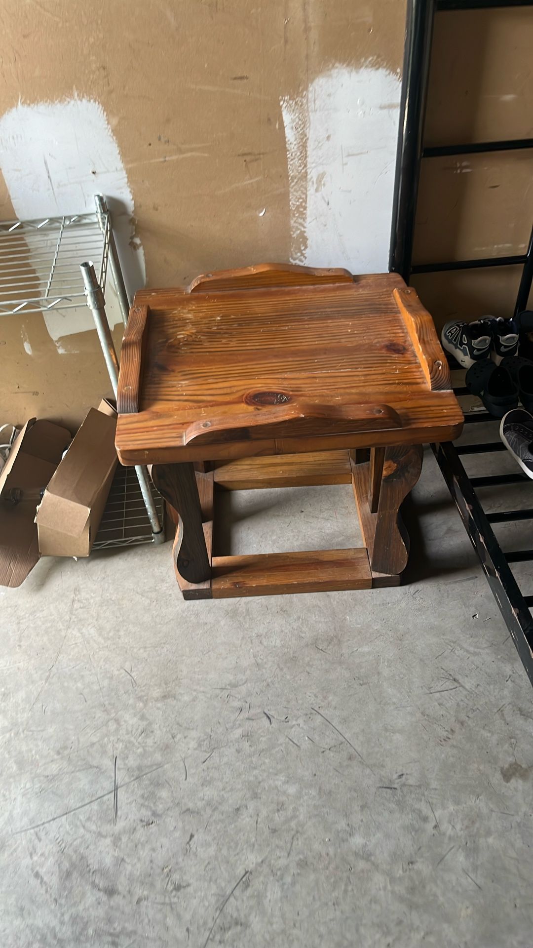 Old Wooden End Table