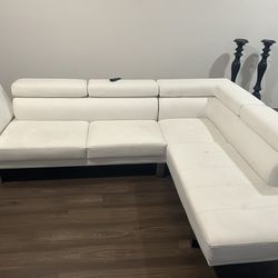 white sectional 