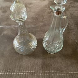 2 Whiskey Glass Bottles And Drink Mixers Accessories