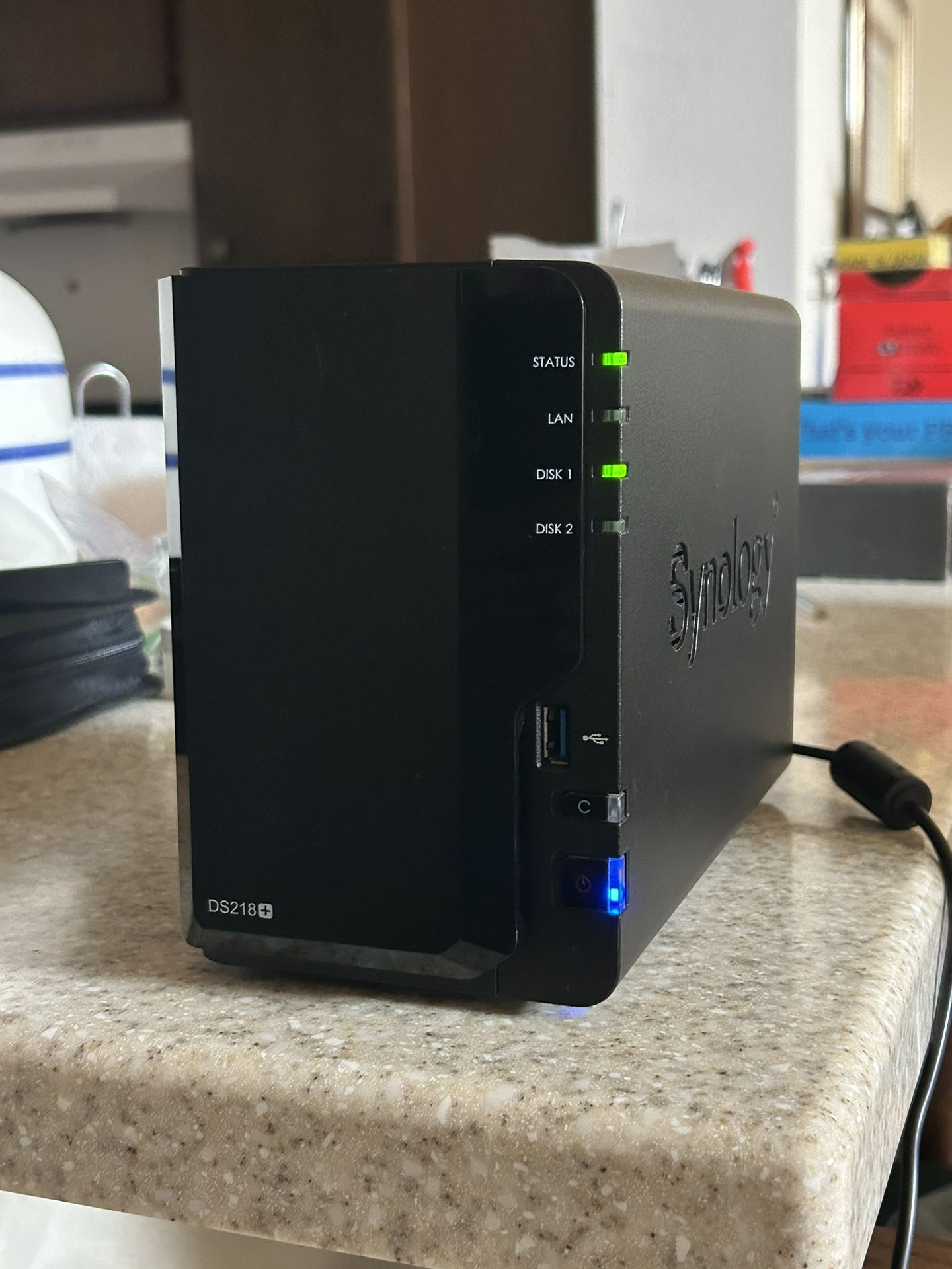 Synology DS218+ NAS w/ upgraded 10GB RAM and 1TB HDD