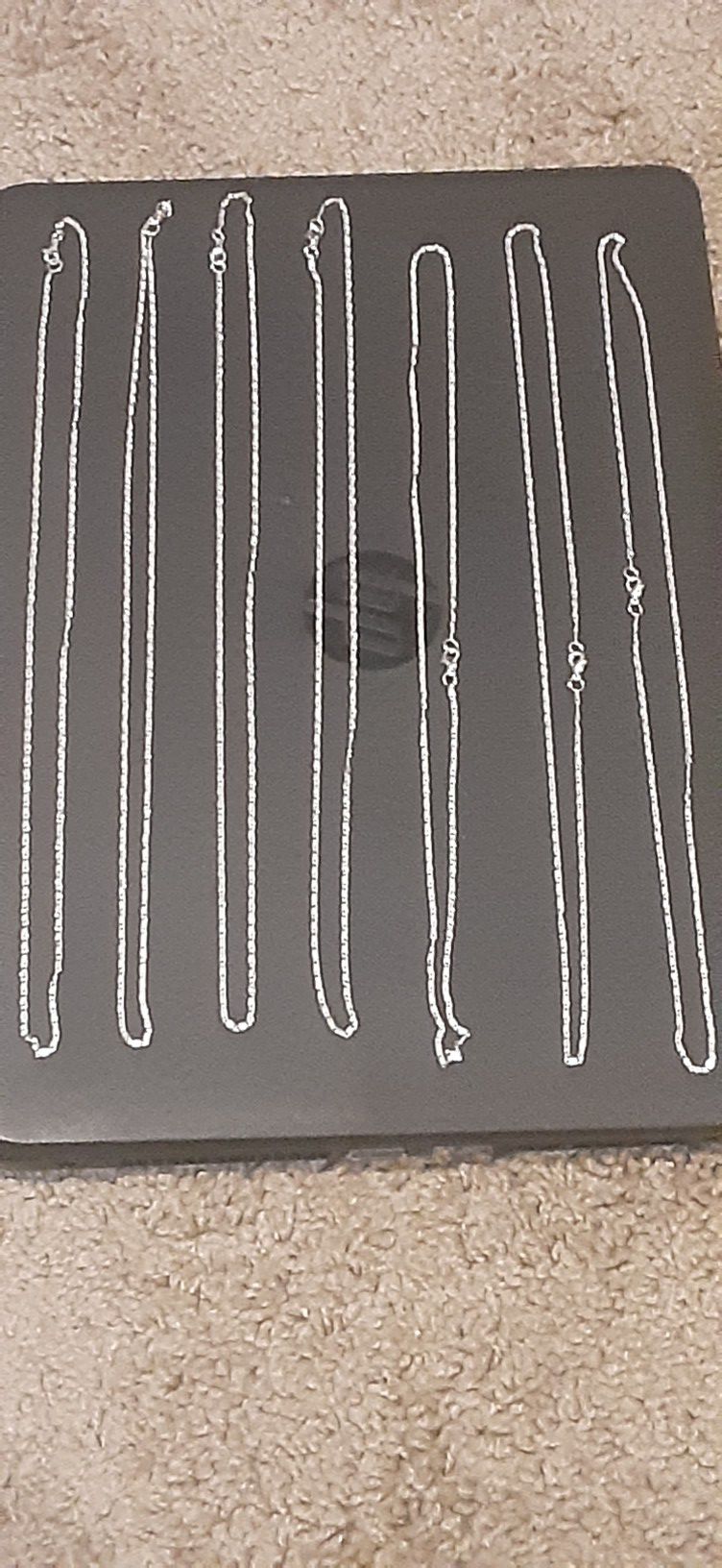 24in silver necklaces