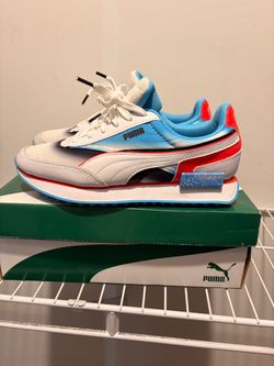 Puma Low-Top Sneakers White Blue Red