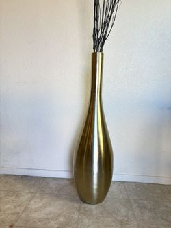 Tall Gold Vase