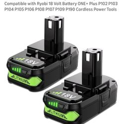 Brand New : 2Pack 3.0Ah Replacement for Ryobi 18V Battery 