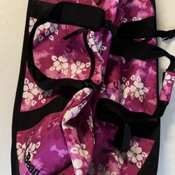 LL Bean Adventure Rolling Duffle Bag Luggage  X-Large 34” Pink Hawaiian Hibiscus Floral 