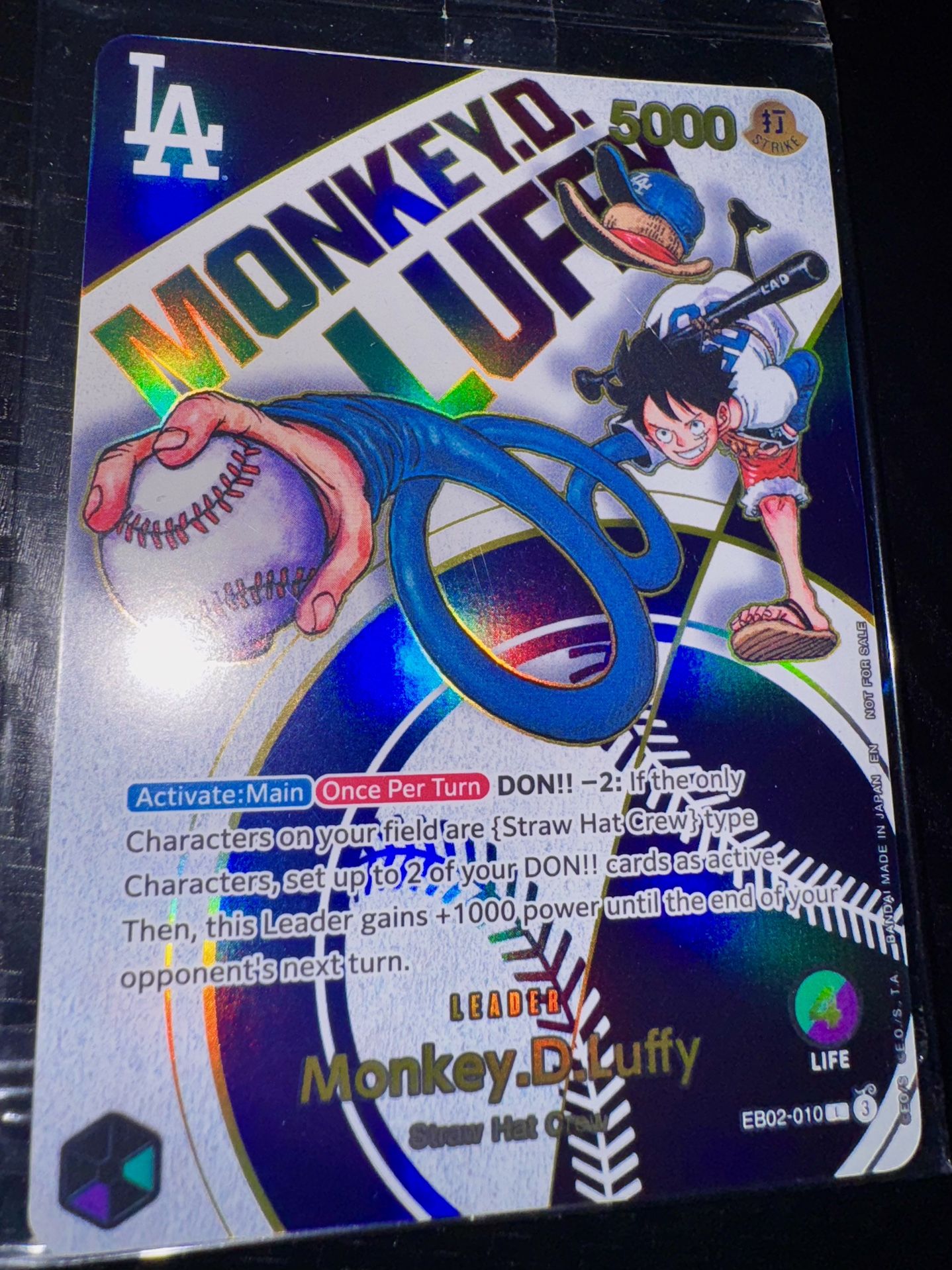 Luffy x Dodgers Collab One Piece card!!