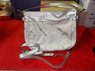 Coach Signature White and Silver