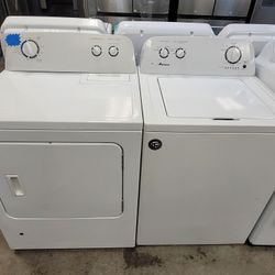 Amana Top Load Washer With Agitator And Gas Dryer Set 