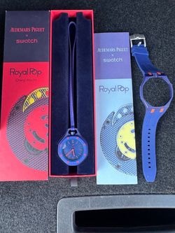 Swatch x AP Orenji Hachi Watch with Box and Wristband