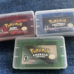 Pokemon games (Ruby, Sapphire and Emerald) (Repro)