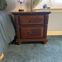 Solid Wood Vintage Nightstand – Matching Set Available