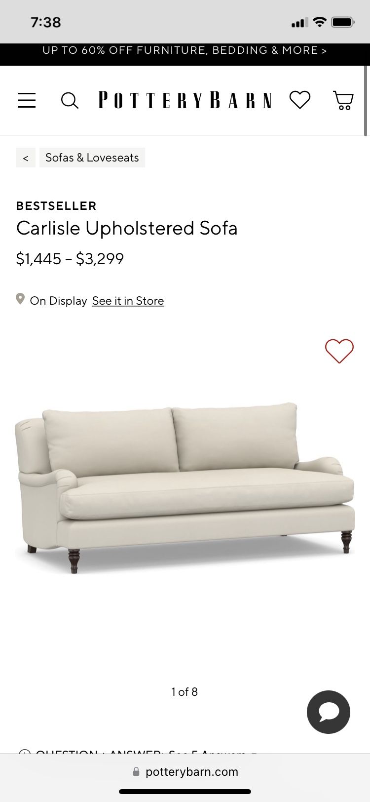 Pottery Barn Couch, Chair, And Ottoman