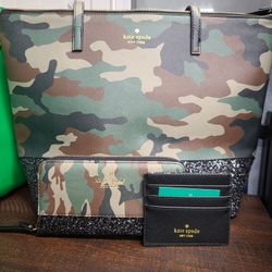  Tote Bag And Wallet 3 Pc Set