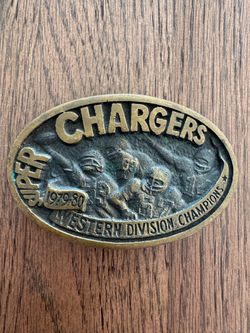 Vintage chargers belt buckle