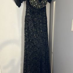 Black And Gold Prom Dress