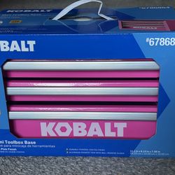 Kobalt Pink Mini Toolbox 3 Drawer