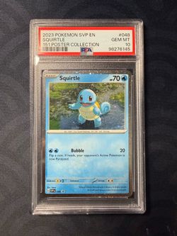 2023 Pokemon Squirtle 151 Poster Collection PSA 10