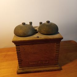 Antique Early Western Electric Oak Telephone Phone Ringer Box 