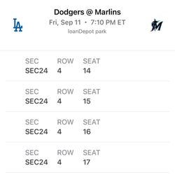 Dodgers @ Marlins 9/11 SEC24