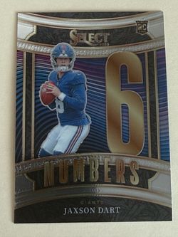 2025 Panini Select Jaxson Dart Numbers RC #16 Giants Rookie Card