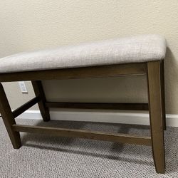 Counter height bench by Crown Mark Furniture Wood veneers and solids are enriched with beautiful finish to make sophisticated statement in your dining