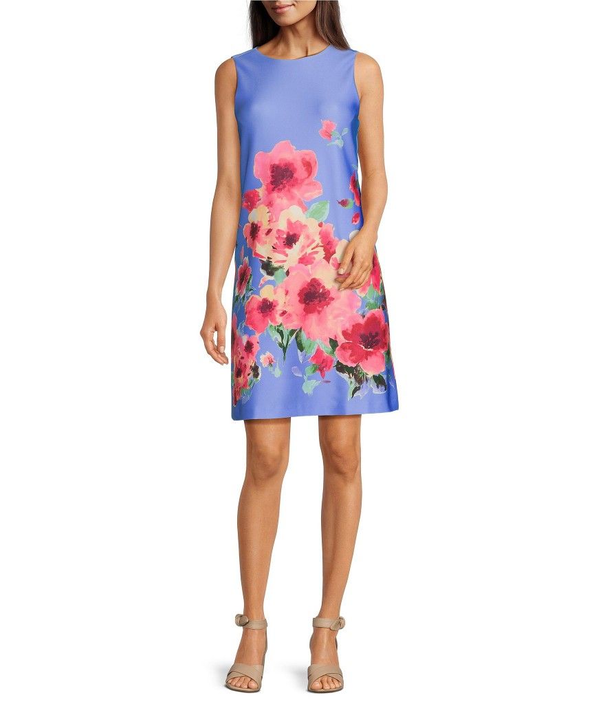 Anne Klein Azurine Shift Dress With POCKETS Sz 14