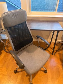 Office  Chair Grey with Wheels