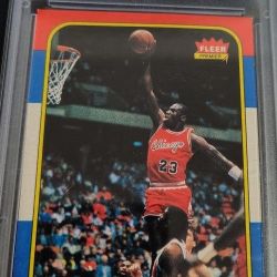 1986 MICHAEL JORDAN ROOKIE CARD FLEER #57