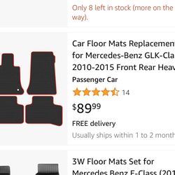 2013 Mercedes Benz E350 Floor mats 