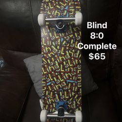 Skateboard Blind 8:2 Pro deck $70 Complete 