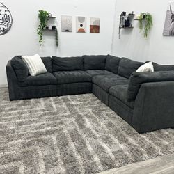 Grey Sectional Couch - Free Delivery 