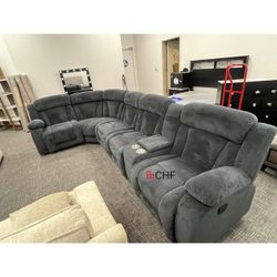 Modular Manual Recliner Sectional Sofa