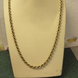 Rope Chain 10k Yellow Gold Chain 