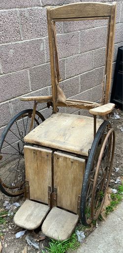 Antique Wood Wheelchair
