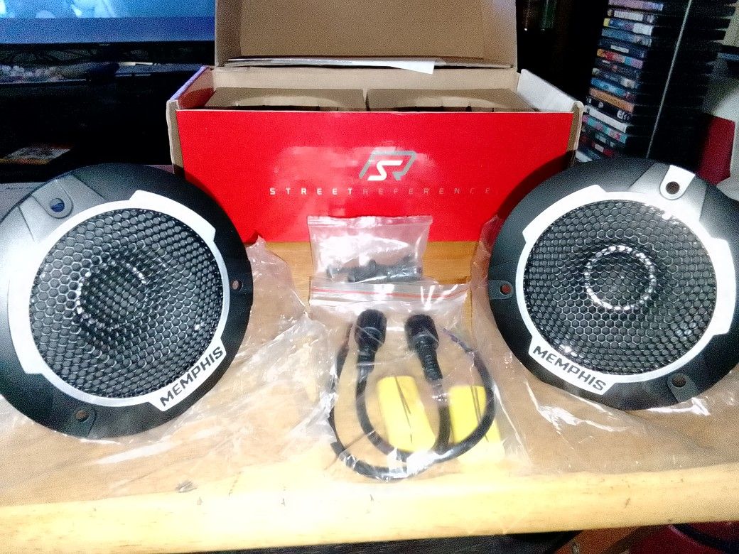 Brand New Memphis Audio Since 1965, SRXPTV2 4" Pro Tweeter W/ RGB LED Illuminated Horn 3 Colors Red/Blue/Green Street Reference