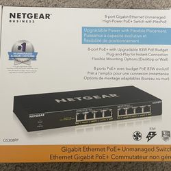NETGEAR 8-Port Gigabit Ethernet Unmanaged PoE+ Switch (GS308PP)