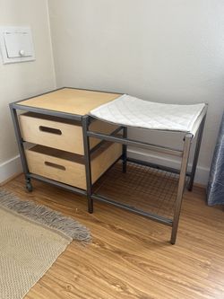 Unique Rolling IKEA Side Table / Bench Combo